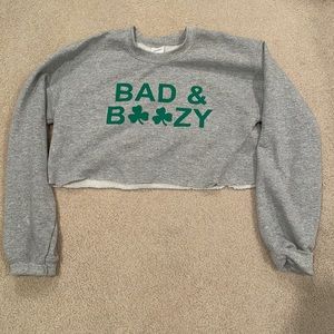 Bad & Boozy cropped sweatshirt